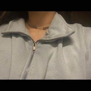 paper clip rare unique silver necklace, adjustable